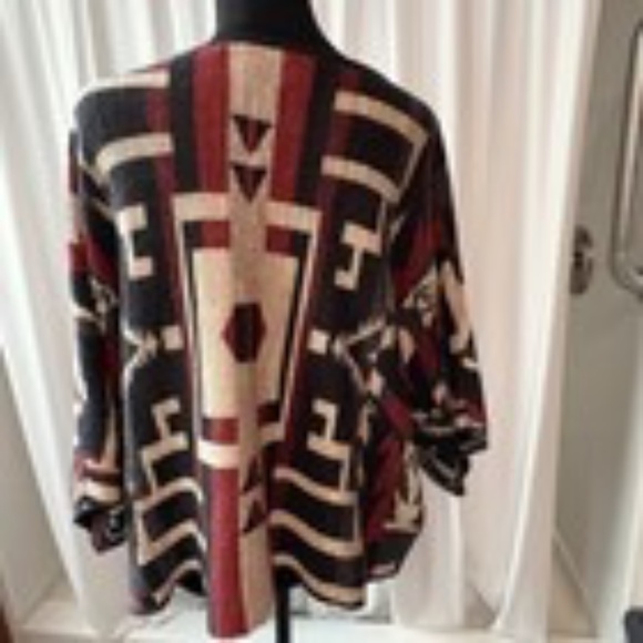 Denim & Supply Ralph Lauren Vintage Women's Aztec Western Cropped Knitted Top LG - Picture 4 of 8